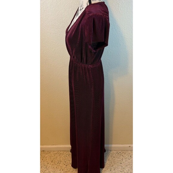 NWT BALTIC BORN Athena Pleated Ribbed Maxi Dress Mulberry Bridesmaid Sz S - Picture 5 of 10